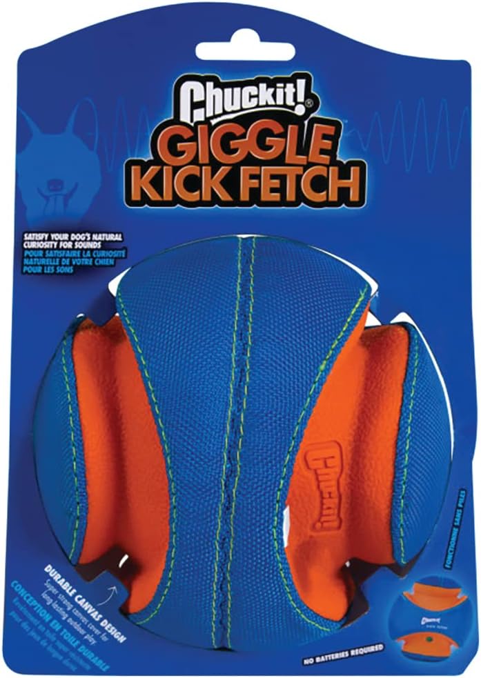 ChuckIt! Kick Fetch Hundespielzeug Ball mit Giggle Sounds, klein Small Giggler, Small Giggler