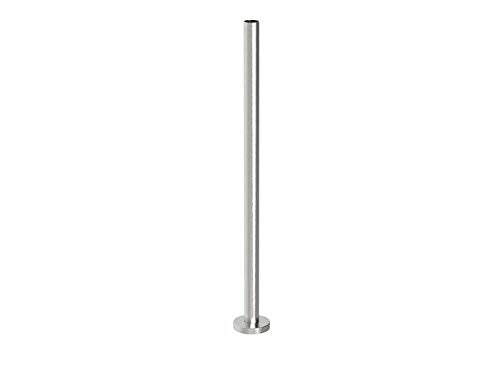Edelstahl V2 A Treppen Geländer Balkon Pfosten Stütze Steher Handlauf Rundrohr Treppe Rohr (80 cm),