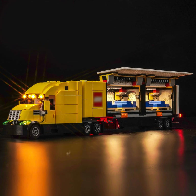 LocoLee Licht Kompatibel mit Lego Sattelzug, Nur Lichter Set - Kein Modell, Licht BeleuchtungSet Com