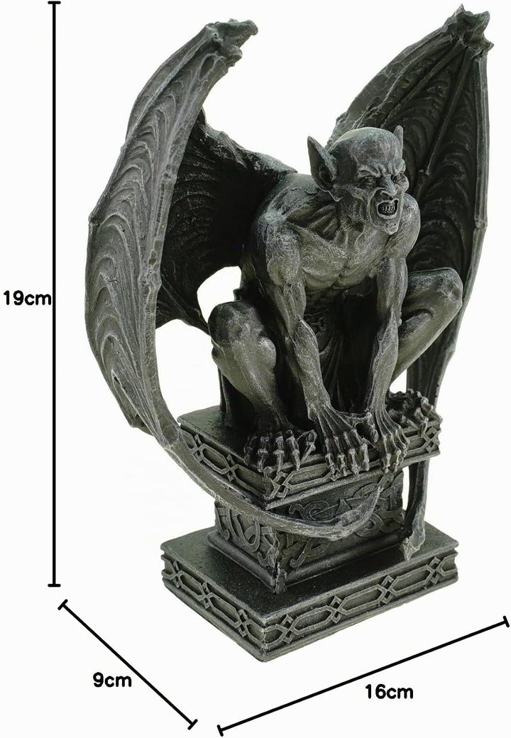 Vogler Midnight Demon mit Schwingen auf Sockel Dämon Gargoyle 19 cm Figur