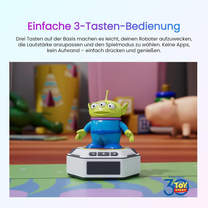 Robosen Mini Roboter – Toy Story Alien (Englische Version) | Interaktives Smart-Spielzeug mit Stimme