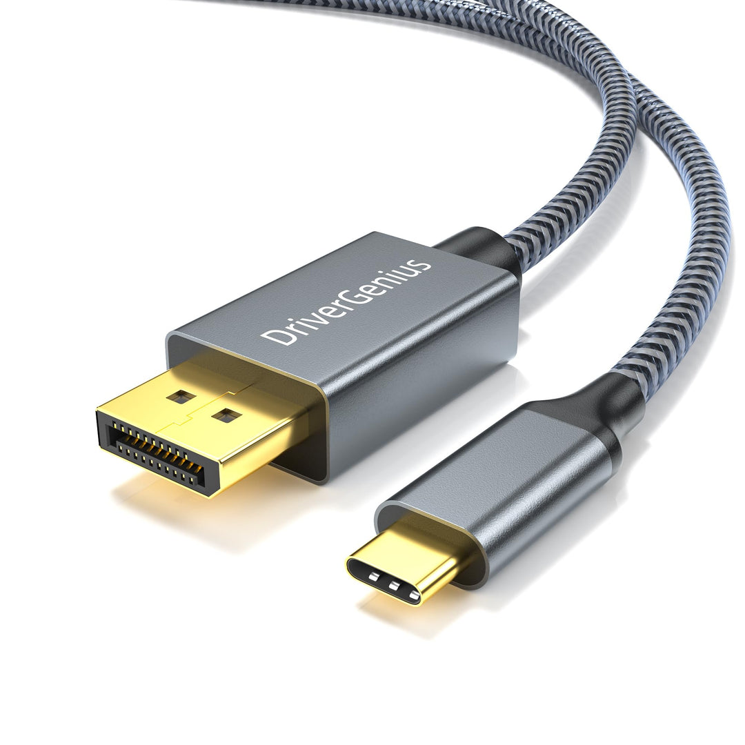 DriverGenius 8K USB-C auf DisplayPort Kabel 1.8 M - USB Typ-C zu DP 1.4 Monitor Video Konverter [8K@