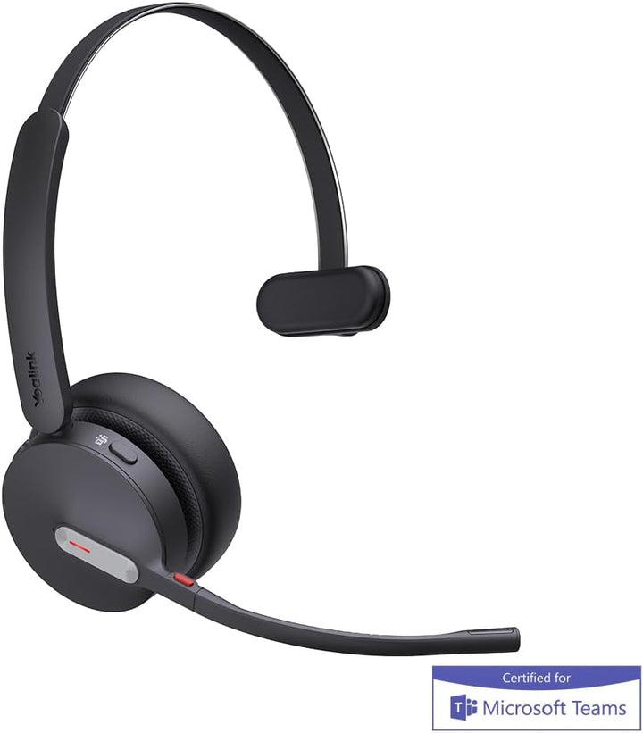 Yealink BH70 Mono Wireless Bluetooth Headset mit Ladeständer und USB-C/A für PC-Verbindung - Zertifi