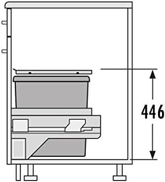 Hailo Abfallsammler 361012 | CS Slide 30.1/30 Euro-Cargo-S | Mülleimer für vorhandenen 30cm Schrank