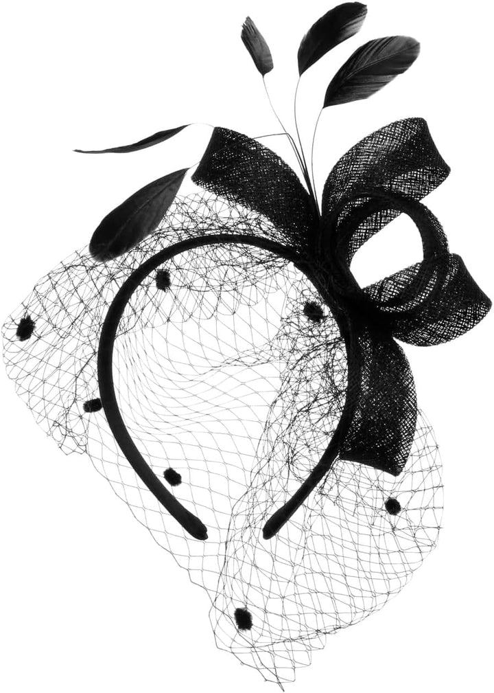 McBURN Dalenia Sinamay Fascinator Haarschmuck Kopfschmuck Damen - Made in Italy Frühling-Sommer - On