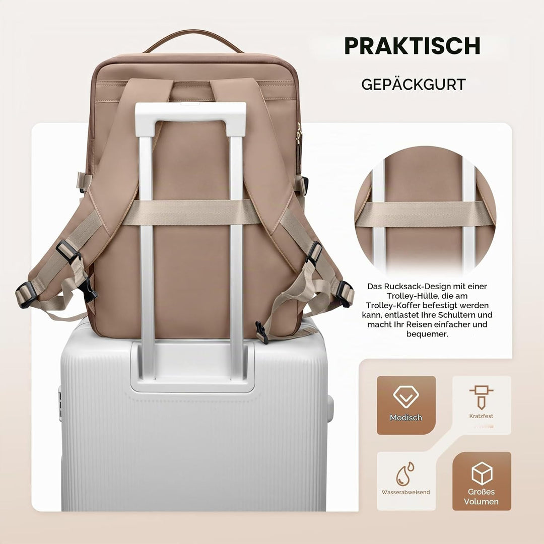 Stilvoller Laptop Rucksack für Damen von Fluggesellschaften zugelassen, Perfekt für die Arbeit das C