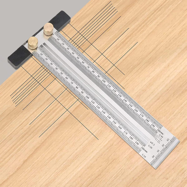 Ultra präzise Markierung T-Regel Edelstahl Markierung Lineal, T Quadrat High Precision Holzbearbeitu