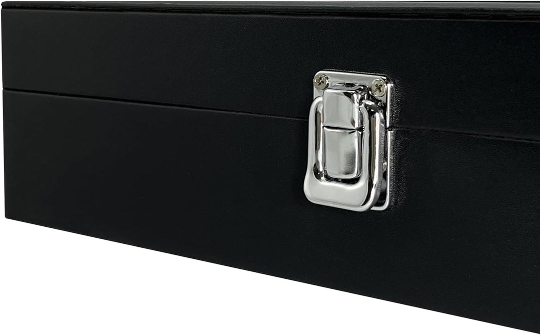 Mr Maestro Relojero | Brillenetui für 8 Brillen aus Öko-Leder | Brillenetui Brillenbox | Schwarz | g
