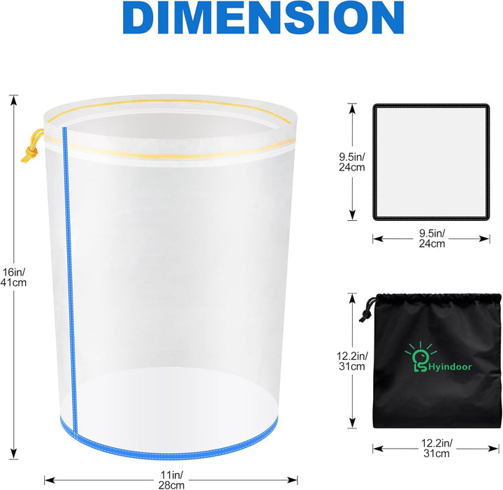 Hyindoor Bubble Bags All Mesh 5 Gallonen 5 Beutel Set Krautig EIS Essenz Extractor Kit für Kräuterex