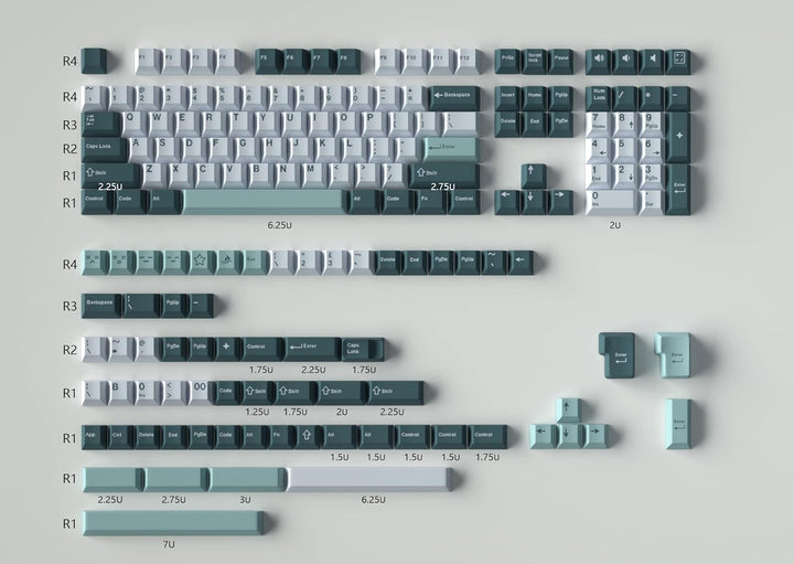 mintcaps Botanical Keycaps Set 173 Tasten Cherry Profile Doubleshot Custom Keyboard Keycaps ISO ANSI
