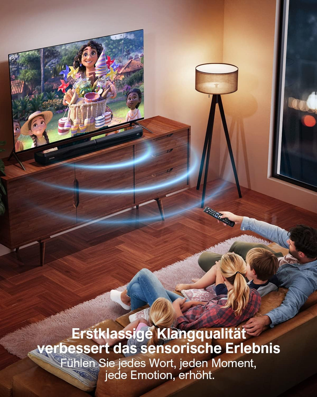 ULTIMEA 2.2-Kanal Soundbar für TV Geräte, teilbare 2-in-1 Soundbar für Fernseher, Bluetooth 5.3 TV-S