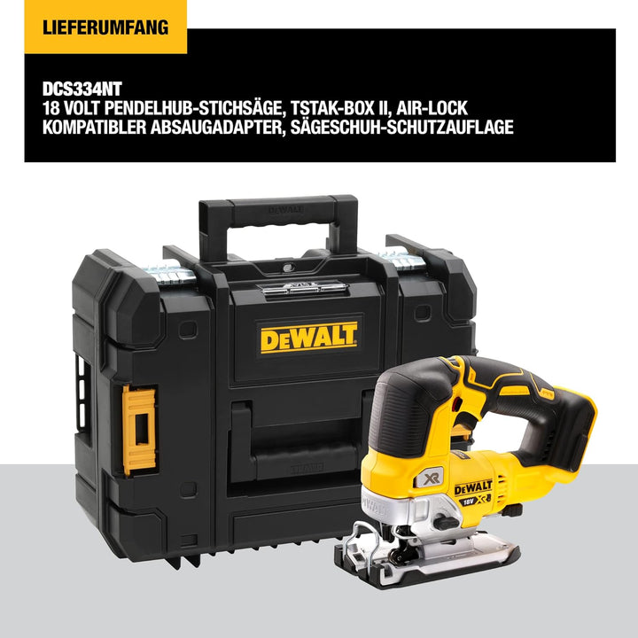 Dewalt Akku-Pendelhub-Stichsäge (18V, bürstenlos, luftgekühlt, verstellbarer Alu-Druckguss-Sägeschuh