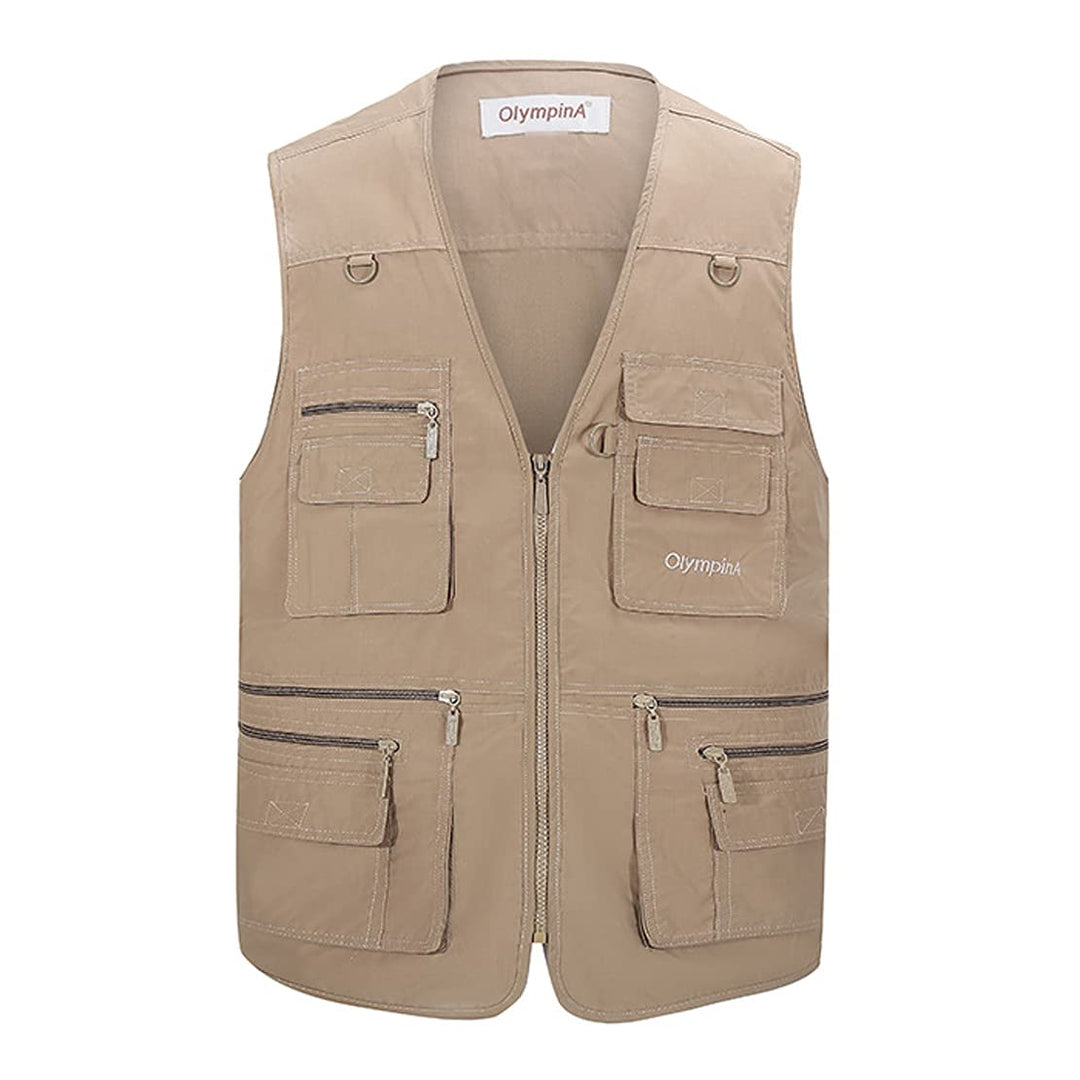 Hwalleum Herren Leichte Freizeitweste, Outdoor, Herren, mehrere Taschen, Weste, Casual, Sportjacke,