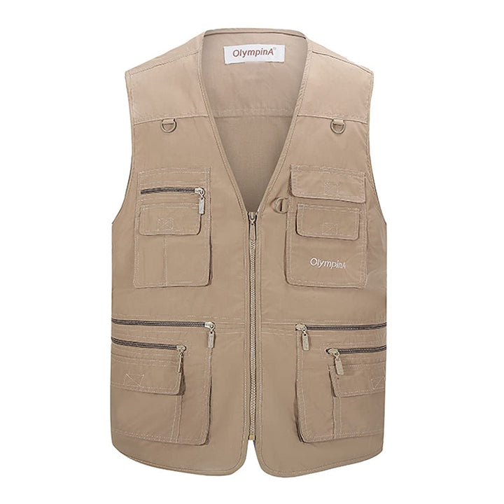 Hwalleum Herren Leichte Freizeitweste, Outdoor, Herren, mehrere Taschen, Weste, Casual, Sportjacke,