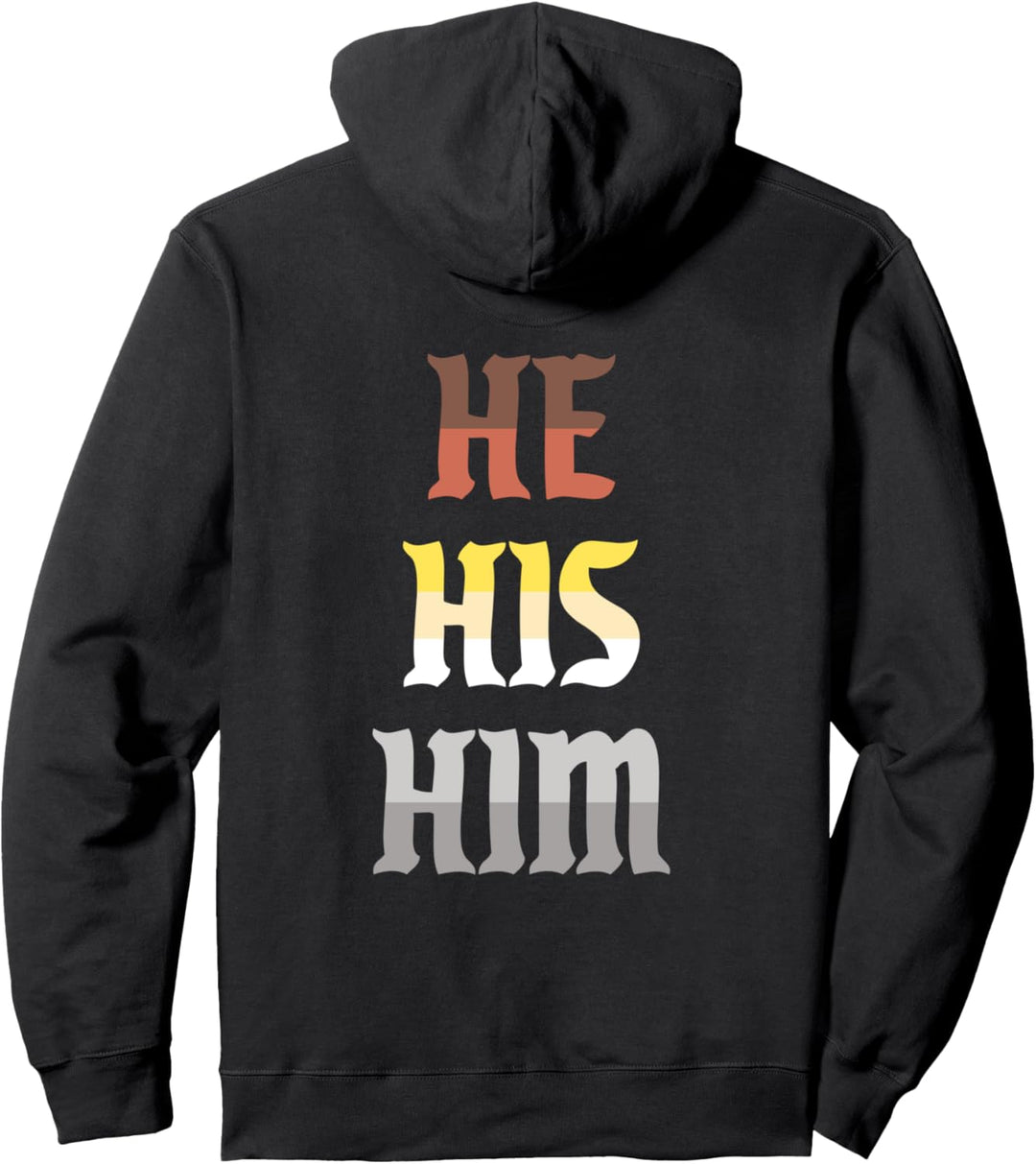 He His Him Pronomen Gay LGBTQ Bear Pride Flagge Pullover Hoodie