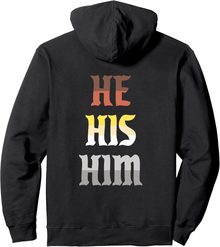 He His Him Pronomen Gay LGBTQ Bear Pride Flagge Pullover Hoodie