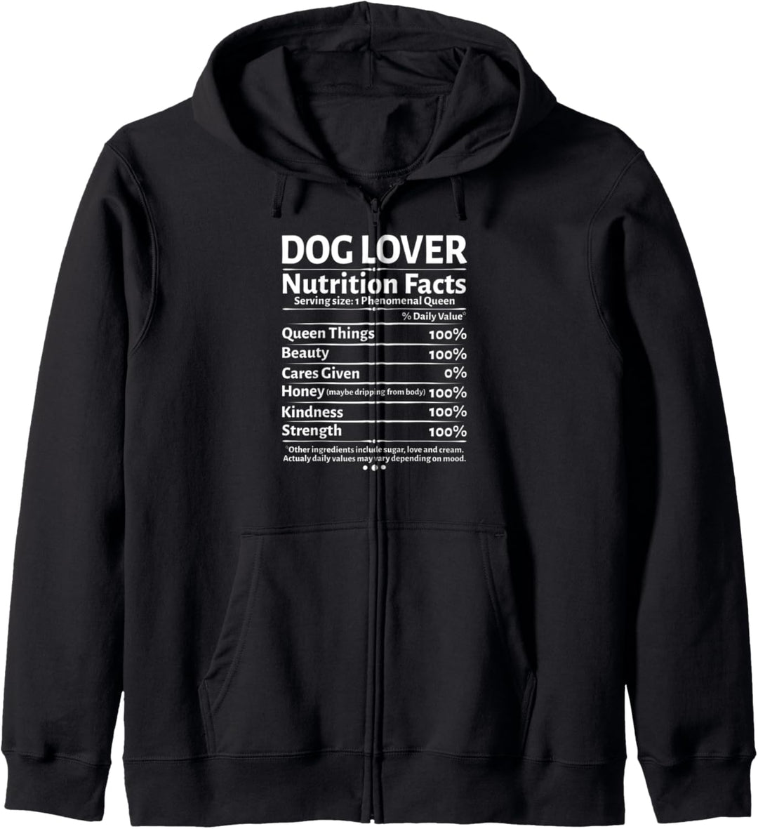 Dog Lover Nutrition Facts Frauchen Outfit Hundepfote Kapuzenjacke