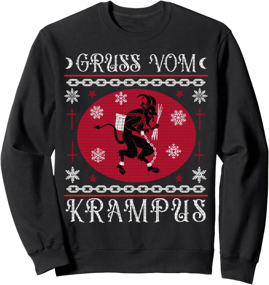 Gruss Vom Krampus Goth Christmas Ugly Sweater Krampus Xmas Sweatshirt