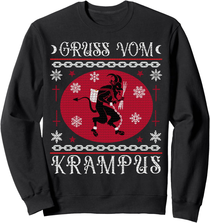 Gruss Vom Krampus Goth Christmas Ugly Sweater Krampus Xmas Sweatshirt