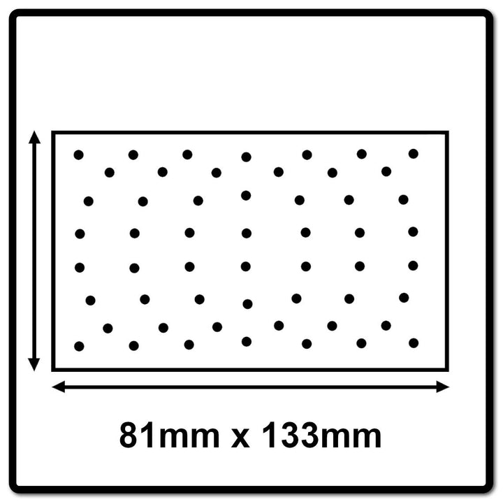 Mirka Iridium Premium-Schleifpapier 81x133mm Klett 54-Loch, Korn 120, 100 Stk / Zum Schleifen von La