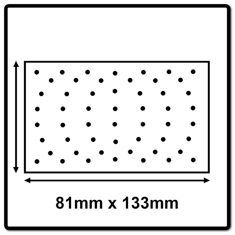 Mirka Iridium Premium-Schleifpapier 81x133mm Klett 54-Loch, Korn 80, 100 Stk / Zum Schleifen von Lac