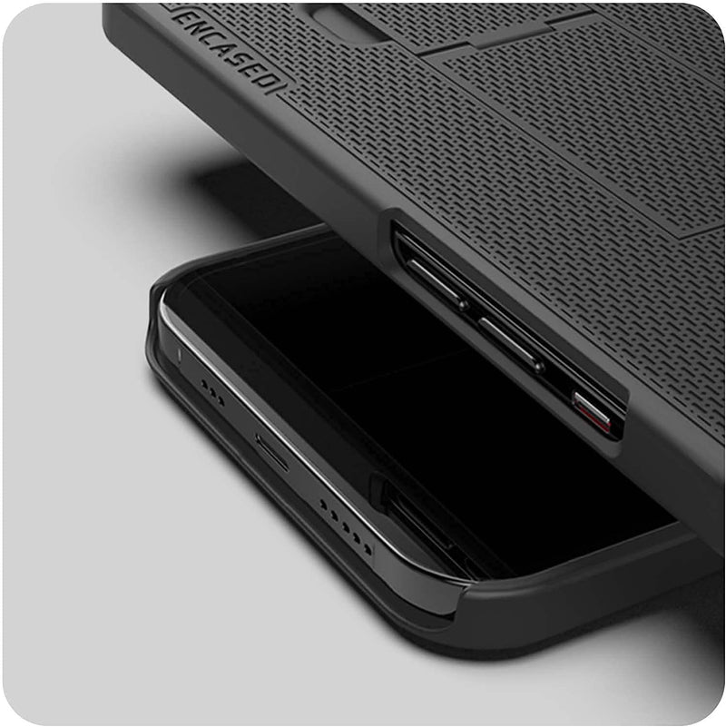 Encased Duraclip für iPhone 13 Pro Hülle mit Gürtelclip Holster Schutzhülle dünn handyhülle Case - S