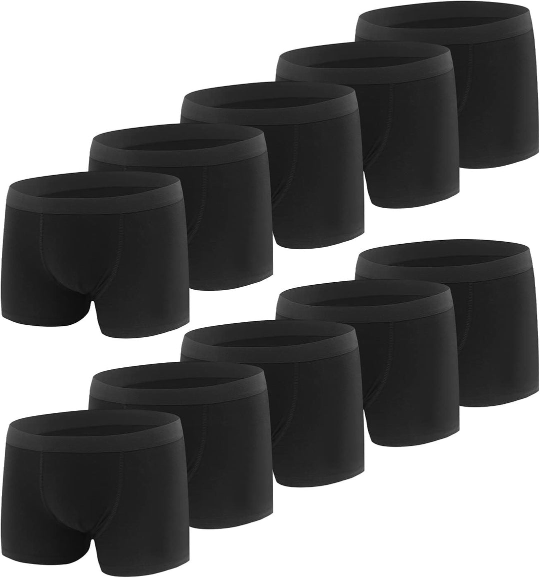 L&K-II Boxershorts Jungen Baumwolle Kinder Unterhosen 10er Pack 1604 134-140 10er Black, 134-140 10e