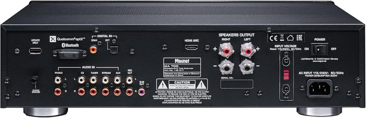 Magnat MA 700, High-End-Hybrid-Verstärker mit Röhrenvorstufe und Transistor-Leistungsendstufe Schwar