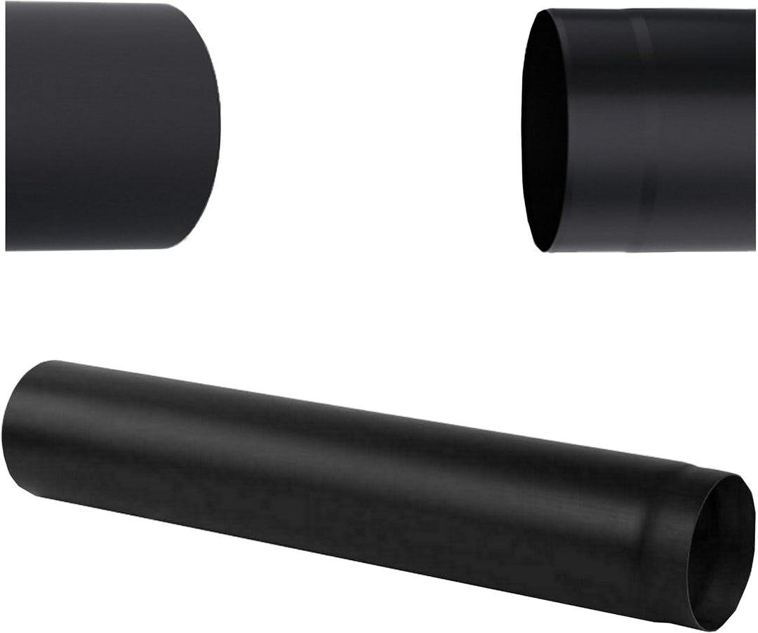 Ofenrohr Rauchrohr Schwarz - Länge 1000mm 1m – Kaminrohr aus 2mm starkem Stahl - Hitzebeständig – fü