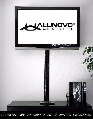 TV Design Aluminium Kabelkanal in schwarz Hochglanz lackiert in verschiedenen Längen von ALUNOVO (Lä