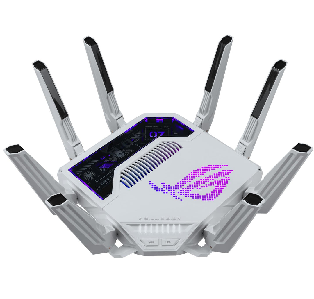 ASUS ROG Rapture GT-BE19000AI Tri-Band Gaming Router (320MHz, WiFi 7, 802.11be, bis zu 325m² Abdecku