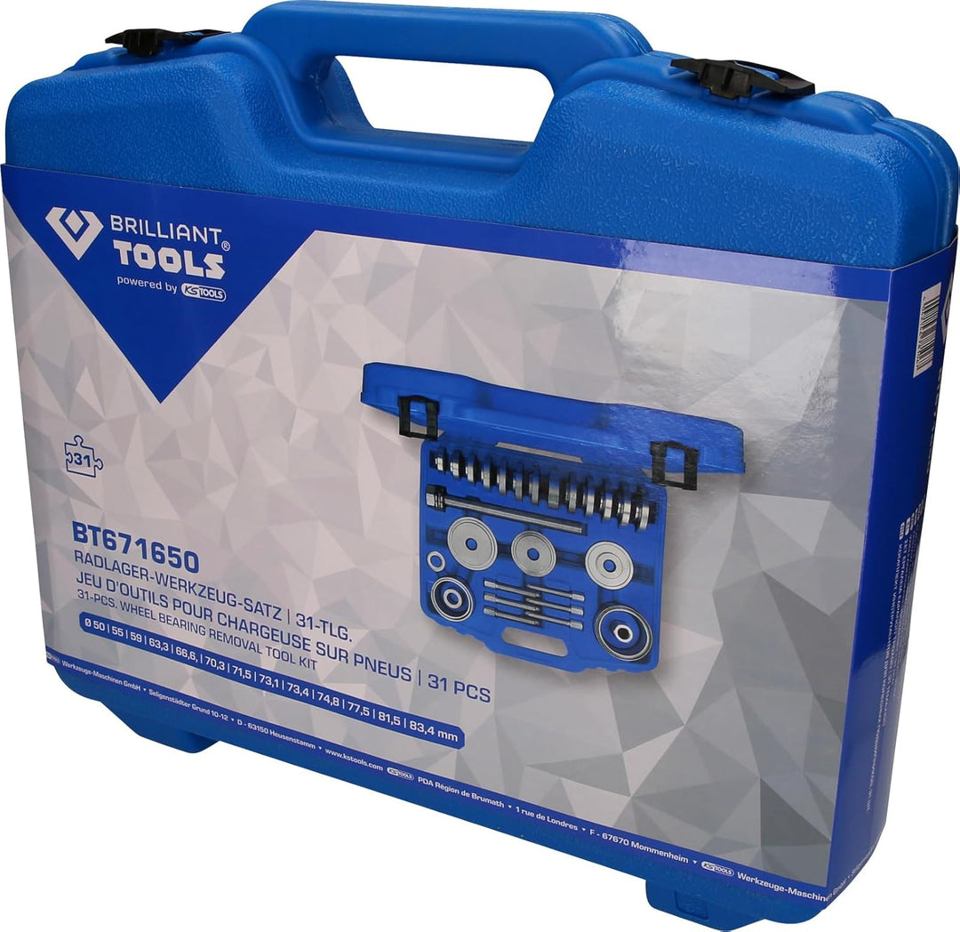 BRILLIANT TOOLS BT671650 Radlager-Werkzeug-Satz, 31-tlg [Powered by KS TOOLS]