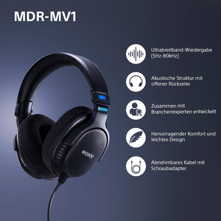 Sony MDR-MV1 Studio Kopfhörer - offen