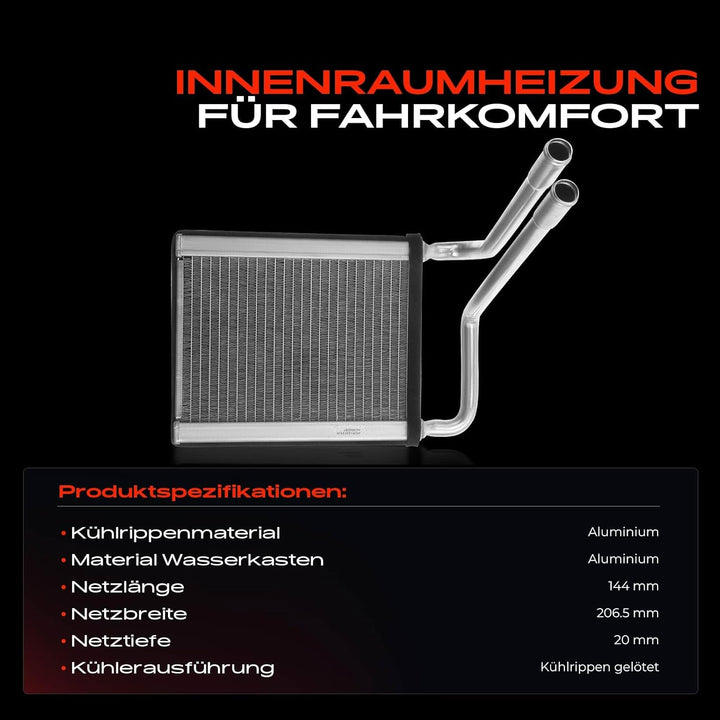 Frankberg Wärmetauscher Innenraumheizung Kompatibel mit Rio II JB 1.4L-1.6L 2005-Heute Replace# 9713