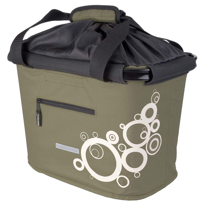 De Lux Winora Lenkerkorb Blue Bird Fahrrad Quick-Clip 20l Verschiedene Farben Tasche, Schlamm/Beige
