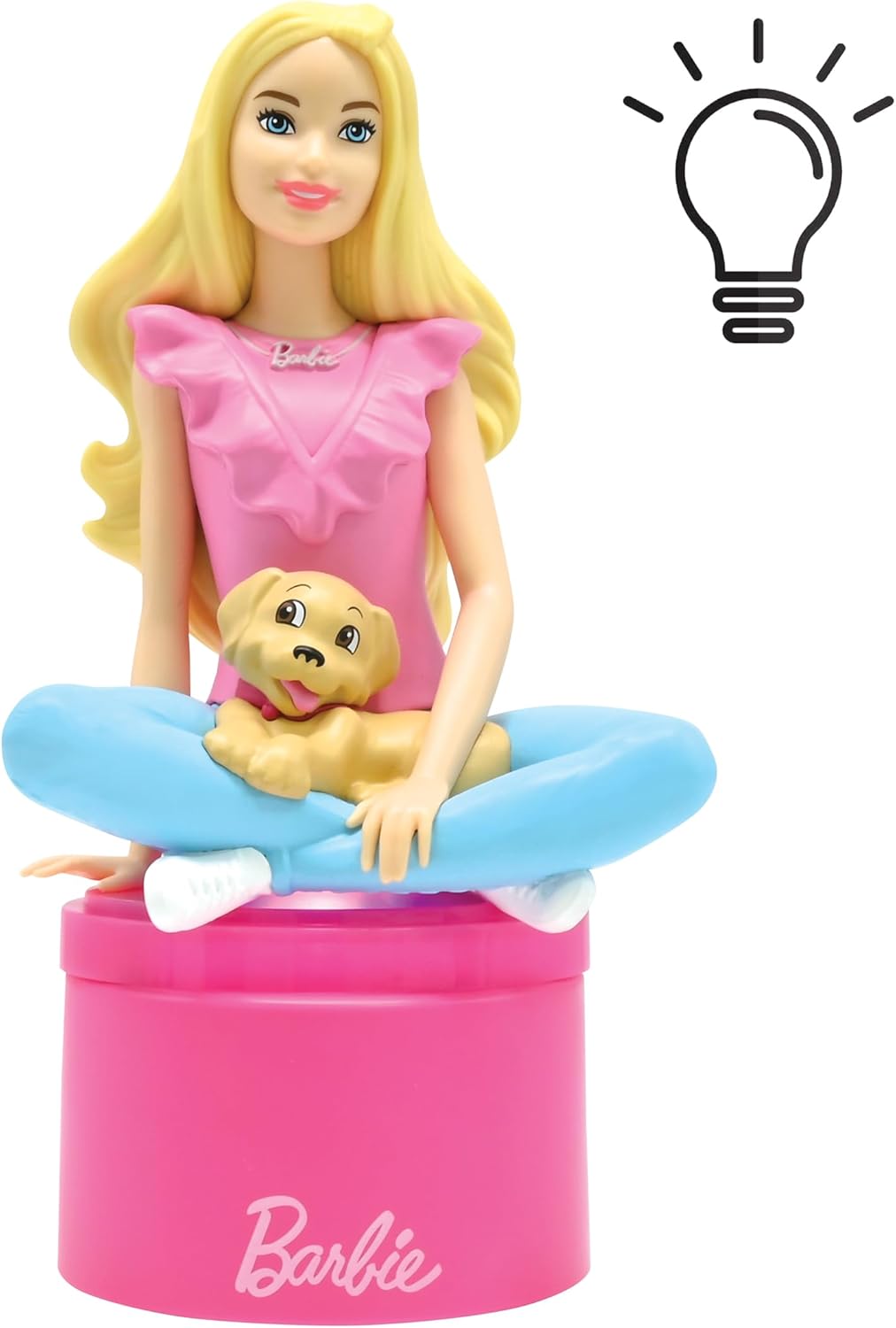 Lexibook, Barbie, LED-Taschen-Nachtlicht für das Kinderzimmer, weiches Licht, batteriebetrieben, Ros