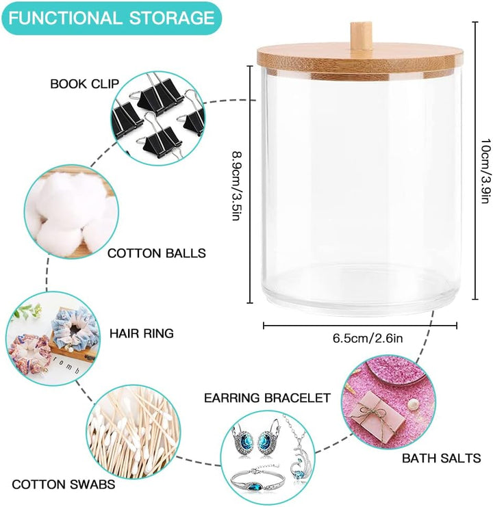 JOTOM 7 Stück Bambus Badezimmer Zubehör Badezimmer Zubehör Set Luxus Modern Bad Set Zahnbürstenhalte
