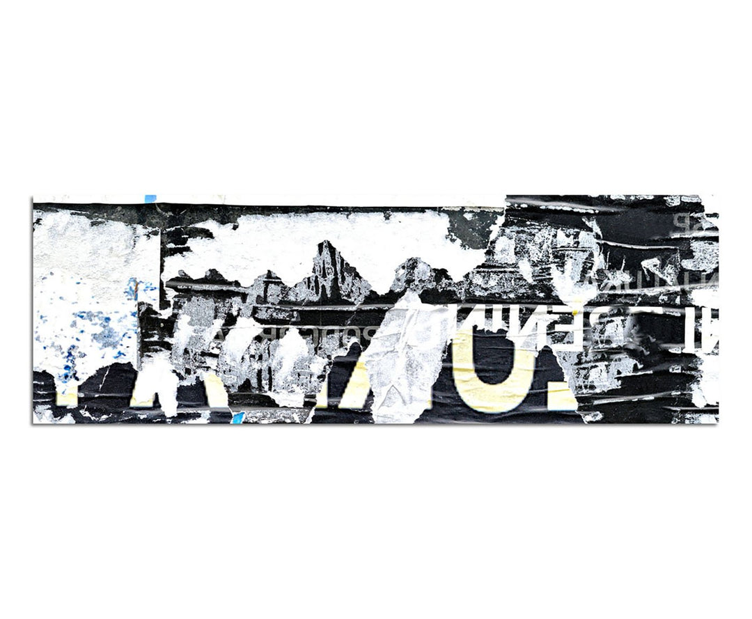Paul Sinus Art Panoramabild auf Leinwand und Keilrahmen 150x50cm Poster Kunst Malerei Graffiti Grung