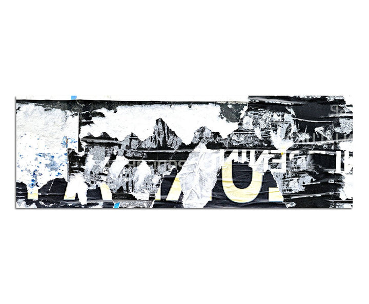Paul Sinus Art Panoramabild auf Leinwand und Keilrahmen 150x50cm Poster Kunst Malerei Graffiti Grung