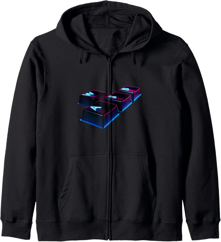 WASD Gaming Gamer PC Tastatur Gamer WASD Kapuzenjacke