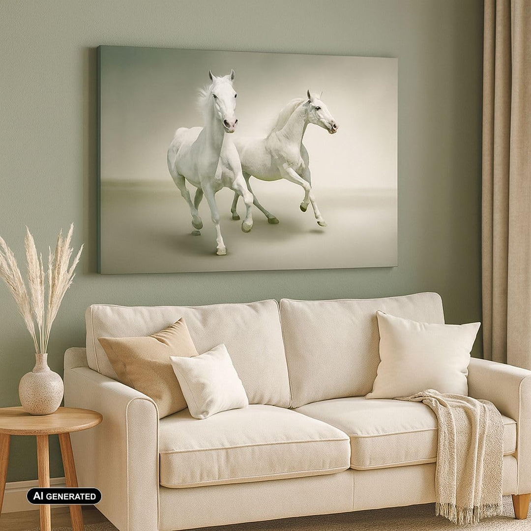 Bilder auf Leinwand 100x70cm Leinwandbild Tiere araber pferd bauernhof Gross Wanddeko Bild Schlafzim