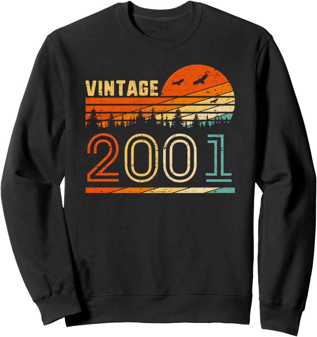 Jahrgang 2001 Retro 19. Geburtstag Geburtstagsgeschenk Spass Sweatshirt