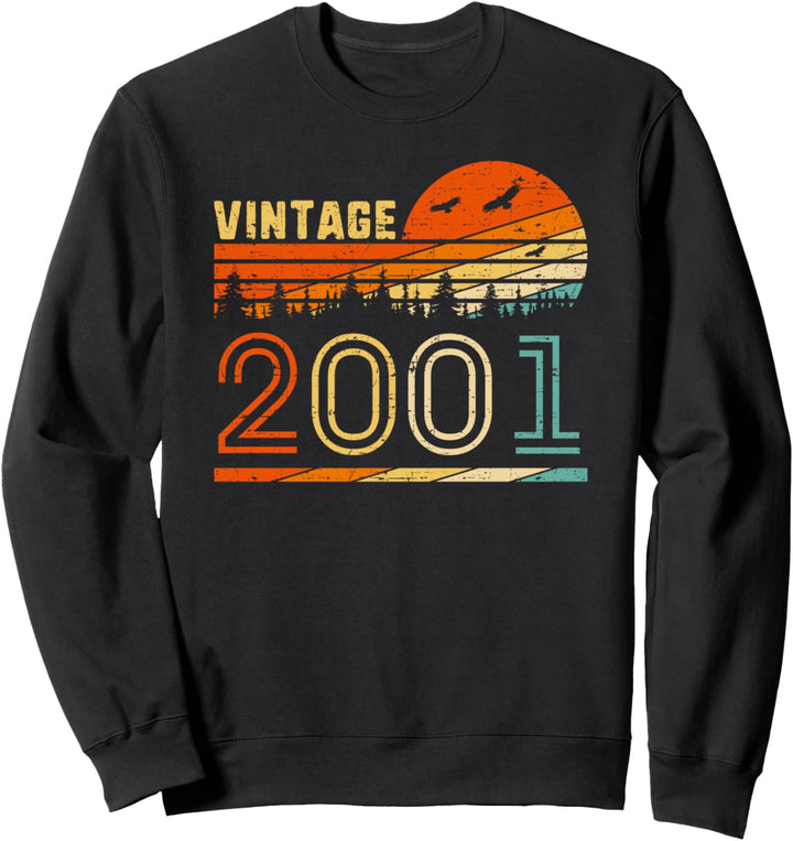 Jahrgang 2001 Retro 19. Geburtstag Geburtstagsgeschenk Spass Sweatshirt