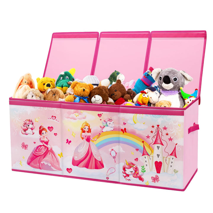 Extra Gross Aufbewahrungsbox mit Deckel Kinder, Zusammenklappbare Oxford-Spielzeugkiste mit Griff fü