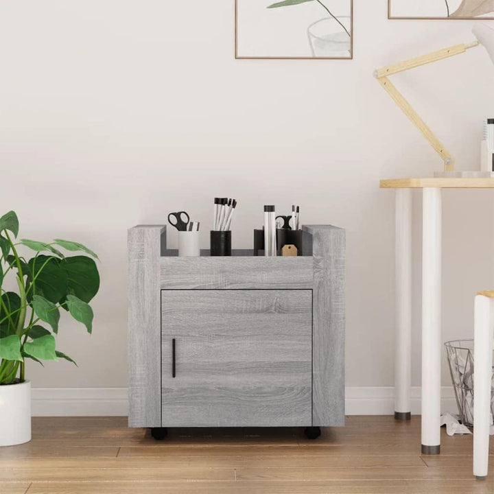 vidaXL Bürowagen, Rollcontainer mit viel Stauraum, Rollschrank für Wohnzimmer Büro Schlafzimmer, Bür