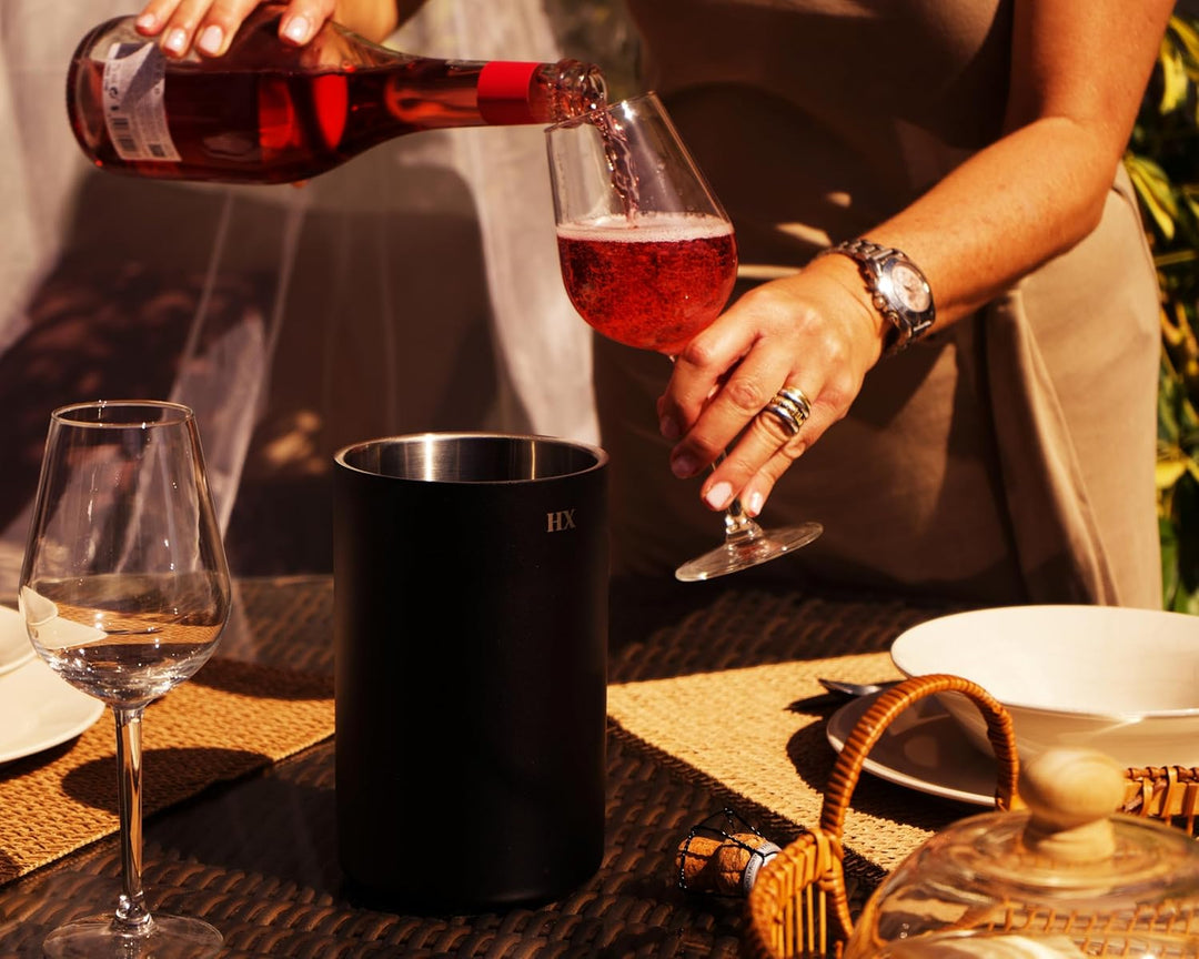 Chill Out Weinkühler - Flaschenkühler - Champagner Kühler - Eiskübel - Eisbehälter für Eiswürfel - W