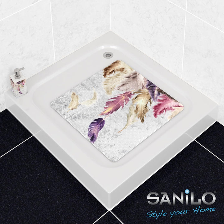 Sanilo Badematte 53 x 53 cm, rutschfeste Duschmatte für Dusche und Badewanne, Antirutschmatte maschi