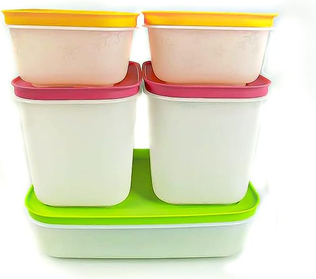 Tupperware Gefrier-Behälter 1,1L (2) +1,0L + 450ml (2) EIS-Kristall Eiskristall 38368