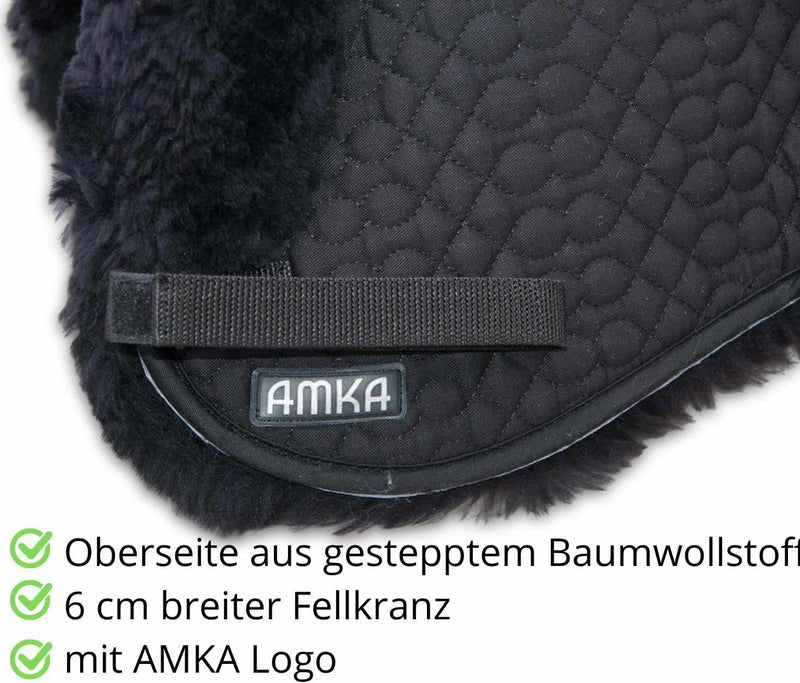 AMKA PRO Lammfell Sattelkissen Korrekturpad mit Einschubtaschen 12 Einlagen weiss, weiss