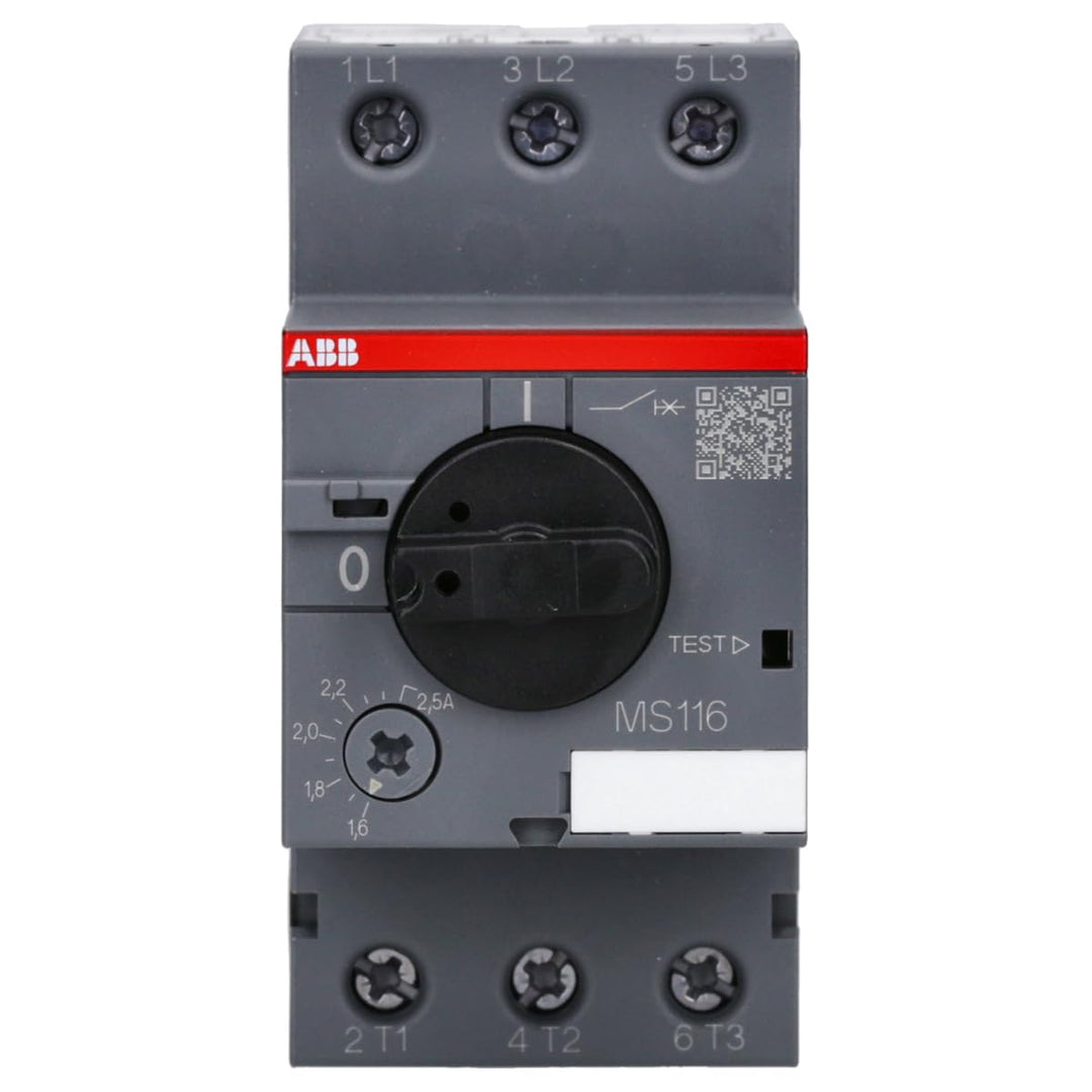 ABB MS116 Motorschutzschalter, 2,5 A 690 V ac 90mm x 45mm